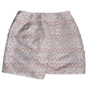 Jun And Ivy Skirt Pink & White geometric Mini Skirt Women’s Size Small Boho